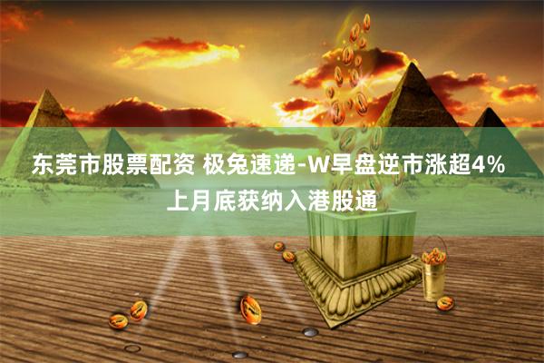 东莞市股票配资 极兔速递-W早盘逆市涨超4% 上月底获纳入港股通