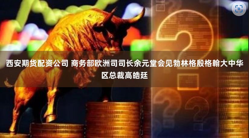 西安期货配资公司 商务部欧洲司司长余元堂会见勃林格殷格翰大中华区总裁高皓廷